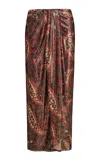 Johanna Ortiz Crystalline Coast Midi Skirt In Multi