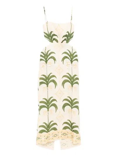 Johanna Ortiz Cut-out Maxi Dress In Multi