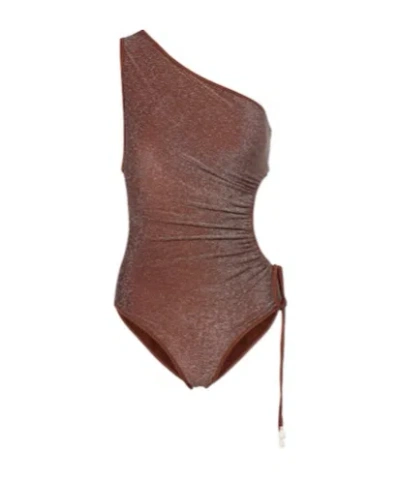 Johanna Ortiz Cutout Swimsuit In Brown