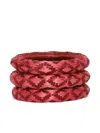 Johanna Ortiz Dancer's Essence Bangles (set Of Three) In Red