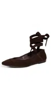 Johanna Ortiz Dark Chocolate Andalucia Vibes Flats Dark Chocolate In Brown