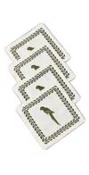 Johanna Ortiz Dark Jungle Caica Cocktail Napkin Set Of 4 Dark Jungle In Dark Jungle