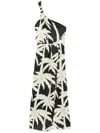 Johanna Ortiz Palms Printed Linen Midi Dress In 中性色