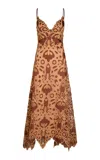 Johanna Ortiz Day Rhythms Maxi Dress In Red