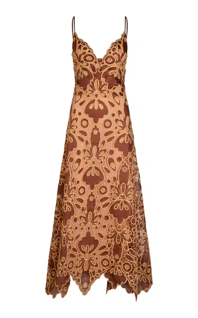 Johanna Ortiz Day Rhythms Maxi Dress In Red