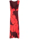 Johanna Ortiz Deep Heart Twisted Cutout Ankle Dress In Red