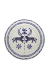 Johanna Ortiz Deep Navy El Relato Dinner Plate In Multi