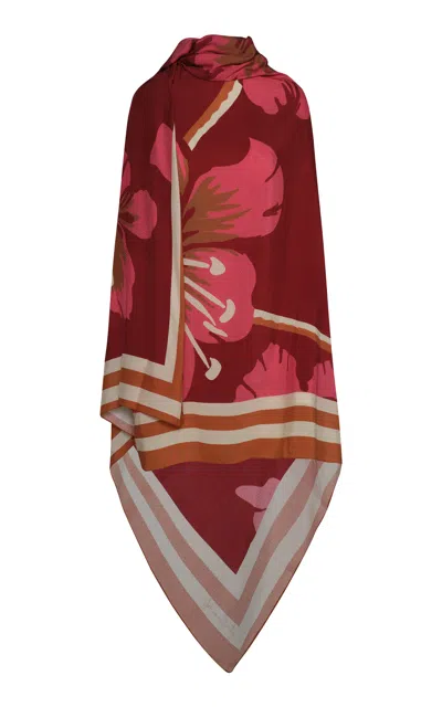Johanna Ortiz Delicate Astromelia Silk-blend Shawl In Pink