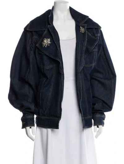 Pre-owned Johanna Ortiz Denim Jacket In Blue