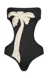Johanna Ortiz Desert Palm Cutout One-piece Swimsuit In Black