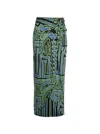 Johanna Ortiz Abstract-print Wrap Midi Skirt