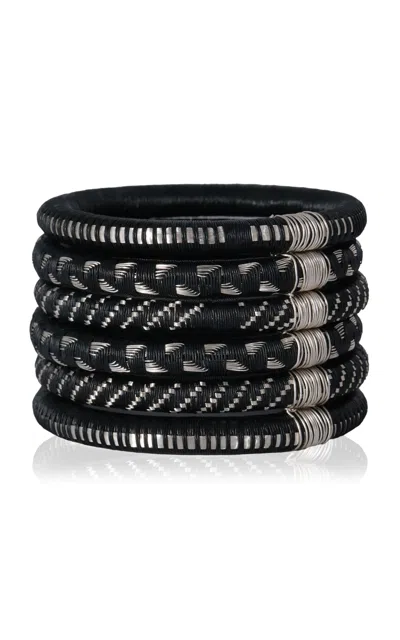 Johanna Ortiz Diva De La Trama Bangles In Black