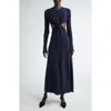 Johanna Ortiz Divine Dominion Glitter Long Sleeve Twist Cutout Dress