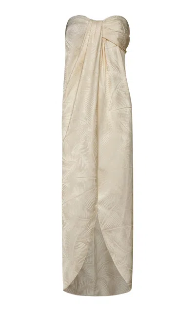 Johanna Ortiz Draped Graceful Top In Neutral