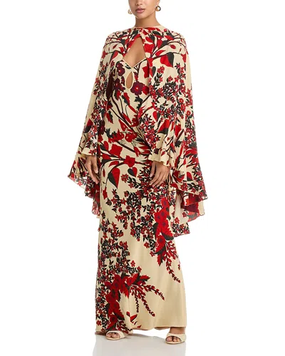 Johanna Ortiz Dream Orchard Silk Cape In Multi