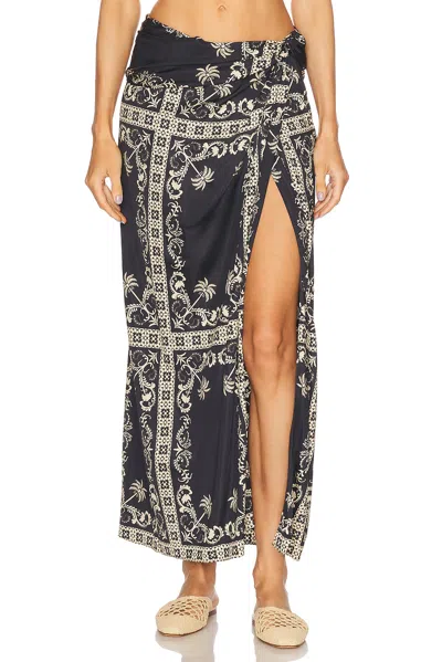 Johanna Ortiz Dream Tiles Ankle Skirt In Black