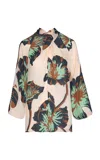 Johanna Ortiz Drum Beats Silk Top In Multi