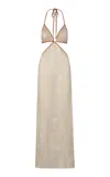 Johanna Ortiz Ebb And Flow Cutout Cotton Maxi Dress In White