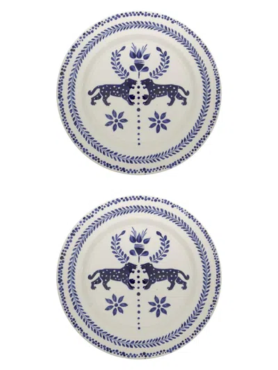 Johanna Ortiz El Relato Dinner Plates 2-piece Set In Blue