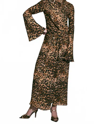 Johanna Ortiz Elegancia Gitana Ankle Dress In Leopard