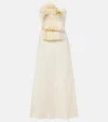 Johanna Ortiz Embellished Linen Maxi Dress In Neutral