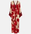 Johanna Ortiz Southern Tropics Silk Tunic Maxi Dress In Ecru