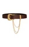 Johanna Ortiz Embers Of Elegance Leather Belt In Brown