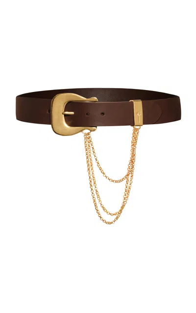 Johanna Ortiz Embers Of Elegance Leather Belt In Brown