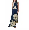 Johanna Ortiz Emblematic Attire Top In Navy/ecru/green In Blue