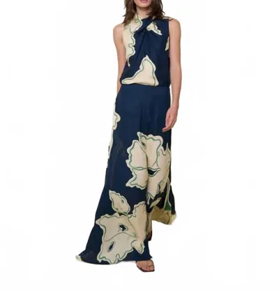 Johanna Ortiz Emblematic Attire Top In Navy/ecru/green In Blue