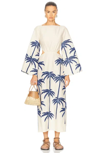 JOHANNA ORTIZ EMBROIDERED JOURNEY ANKLE DRESS