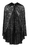 Johanna Ortiz Embroidered Noble Wanderer Cape In Black