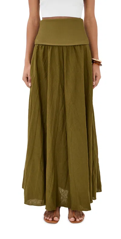 Johanna Ortiz Empowerment Movement Ankle Skirt Green