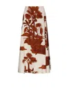 Johanna Ortiz Encanto De Isla Flared Midi Skirt In Multicolor
