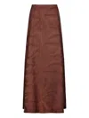 Johanna Ortiz Encanto De Isla Palm-jacquard Midi Skirt In Brown