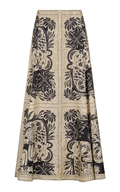 Johanna Ortiz Encanto De Isla Printed Maxi Skirt In Neutral