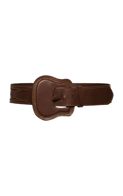 Johanna Ortiz Enchanting Energy Leather Belt In Brown