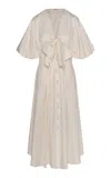 Johanna Ortiz Endless Spring Cotton Midi Dress In Ivory