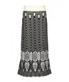 Johanna Ortiz Energy Matrix Midi Skirt In Black