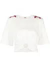 Johanna Ortiz Women's Ensenada Embroidered O-ring T-shirt In White