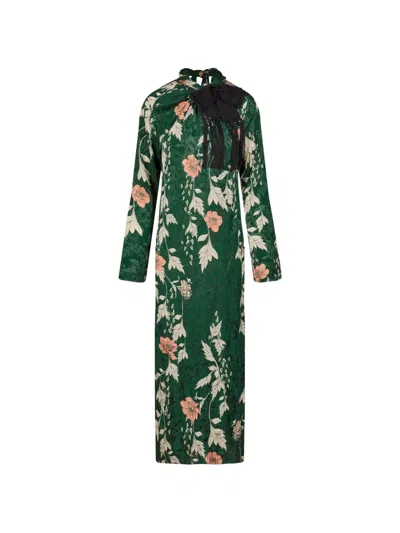 Johanna Ortiz Esencia Femenina Maxi Dress In Green