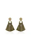 Johanna Ortiz Eternal Existence Palm Drop Earrings In Green