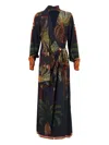 Johanna Ortiz Eternity Begins Wrapped Silk Maxi Dress In ブルー