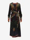 Johanna Ortiz Eternity Begins Wrapped Silk Maxi Dress In Multicolor
