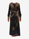 Johanna Ortiz Eternity Begins Wrapped Silk Maxi Dress In Tropical Style Print
