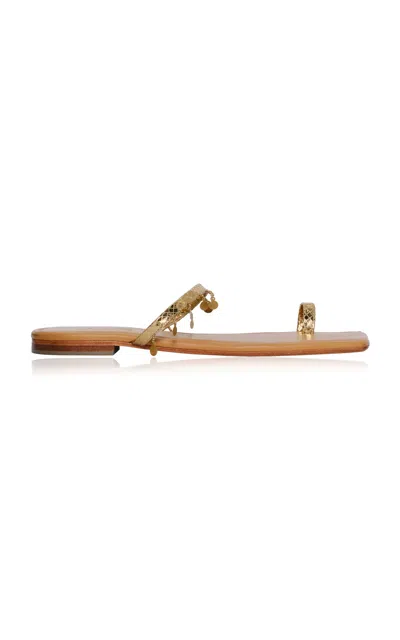 Johanna Ortiz Ethereal Waves Leather Sandals