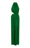 Johanna Ortiz Excepcionalidad Crepe Maxi Dress In Green