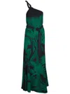 Johanna Ortiz Womens Exceptional Joy One-shoulder Silk Maxi Dress Tropical Exuberance In Schwarz