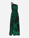 Johanna Ortiz Womens Exceptional Joy One-shoulder Silk Maxi Dress Tropical Exuberance In Tropical Print