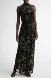 Johanna Ortiz Fancy Sea Sequined Silk Maxi Dress In Black
